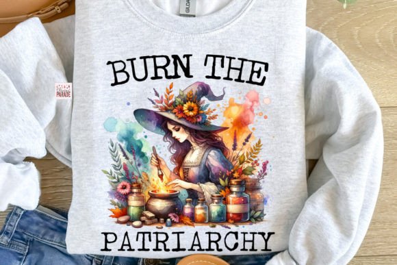 Burn the Patriarchy PNG Witch: Creative Power for Your Projects