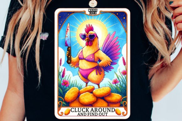 Chicken Nuggets Tarot PNG: Cluck Around Design