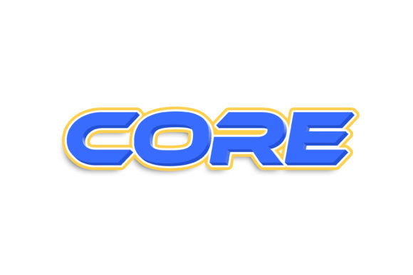 Core: 3D Text Style Effect PSD for Dynamic Designs