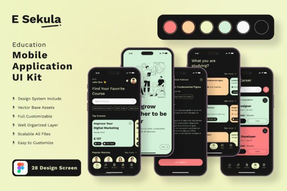 Effortless Education App Design with a Versatile UI KIT