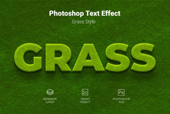 Grass Psd Text Style Effect: Instant Nature-Inspired Typography