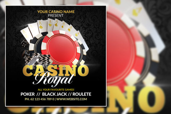 Modern Casino Social Media Post: Design Assets