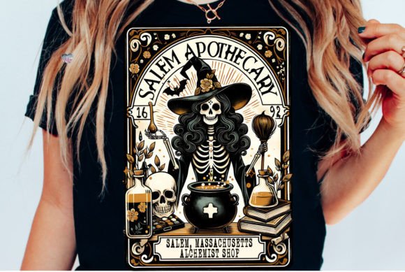 Salem Apothecary Witch Tarot Card PNG