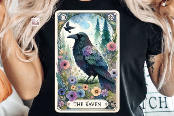 The Raven Tarot Card PNG Crow: A Hauntingly Beautiful Design